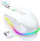 Seenda Ratón Inalámbrico LED Recargable Con Jiggler, Silencioso, 2,4 G USB, Iluminado DPI 2000 Para Ordenador Portátil y PC