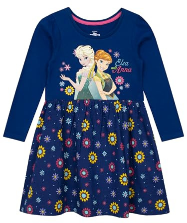 Disney Frozen Dress | Skater Girls' Dresses | Girls Princess Dress | Multicolour 4-5 Years Multicoloured
