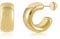 Gold Earrings for Women, Large Chunky Stud Hypoallergenic Thick Stud Earring Wide Hoops Earring Chunky Half Hoop Earrings Jewelry Gift for Women Girls
