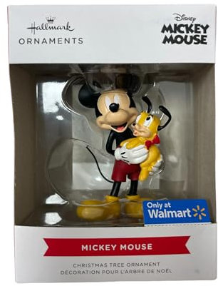 Hallmark Exklusives Ornament – Mickey & Pluto, Glas, Weihnachten
