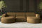 Kaiser Möbel, Sofa Modena, Designer u-Form Sofa, Modern Design Couch, Polsterecke, Freistehend, Verita Stoff Olive Breite: 299 cm