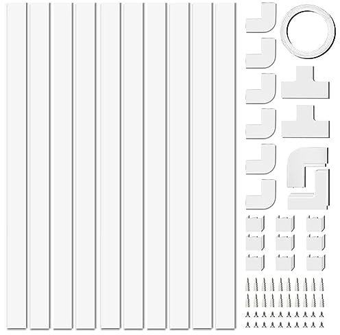 melairo 4M Electrical Cable Trunking,Cable Concealer on Wall for One Cord,Paintable PVC,Cable Trunking 10Pcs L40cm