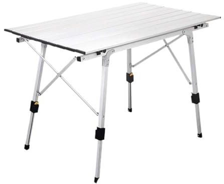 AMYSTY Campingtisch Klappbar Falttisch Camping Klapptisch Outdoor Lift Klappbarer tragbarer Picknick-Campingtisch mit verstellbaren Aluminiumbeinen Klapptisch Klappcampingtisch Camping Tisch