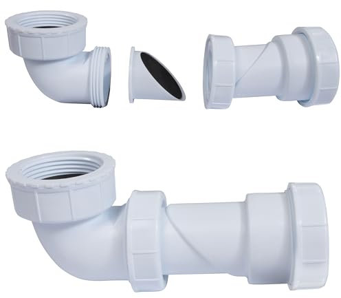Unitrap Waterless Waste Trap for Sinks & Baths - Universal Fit for Tight Spaces, Ideal Bathroom Solution with Reliable Sink Waste Trap for Efficient Installation