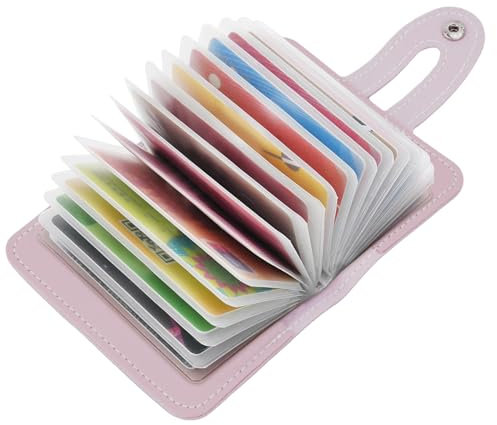 Shengxi Porte Carte de Crédit pour Femmes Homme, Porte Cartes de Visite PU Cuir Sac à Main Portefeuille pour 26 Carte (Violet)