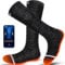 V.Step Beheizbare Socken Wollsocken mit APP, Elektrische Beheizte Socken Wolle, Wiederaufladbare Heizsocken mit 3 Einstellbarer Temperatur für Motorcycle Skifahren Camping Hiking, Size L