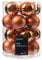 Weihnachtskugeln Glas 6cm x 20 Stück - matt & glänzend - Christbaumkugeln Weihnachtsbaumkugeln für Weihnachtsbaum zu Weihnachten - Christbaumschmuck & Weihnachtsbaumschmuck - Warm Orange