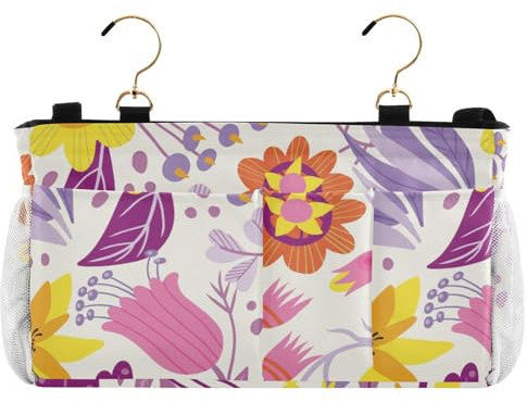 ZRWLUCKY Borsa portaoggetti da comodino per dormitorio, a castello, soppalco, letto d'ospedale, colore viola