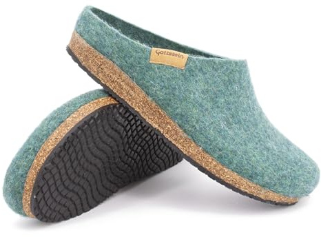 Stegmann 208 Filz-Hausschuh für Damen & Herren aus Merino-Filz Oceanblue, 41