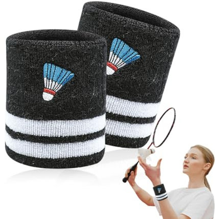SULIUDAJI Schweißband Handgelenk Sports Schweißbänder,Professionelle Badminton-Handgelenkschützer, Baumwolle,Fitness Arm Sport Wristbands für Herren Damen, Basketball Tennis Gymnastik