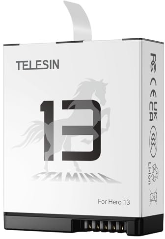 TELESIN Batteria Enduro per GoPro 13, Grande Capacità di Lunga Durata come le Batterie Enduro Originali Supportano la Carica Veloce per Go Pro Hero 13 Accessori Caricabatterie