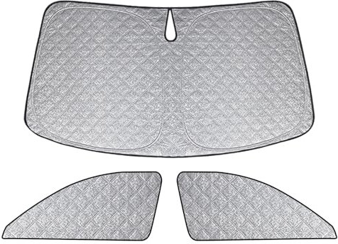 Parabrisas Delantero del Automóvil con Parasol Reemplazo para Audi Q3 2019-2025, Tapete Térmico Tecnología de Lujo 3 Piezas, Visera Plegable de Papel Aluminio, Cubierta Gruesa del Parabrisas