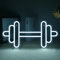 ineonlife Gym Neon Light Sign, Barbell Dumbbell Led Signs White Neons Light Gym Wall Decoration Neon Signs for Wall for Gym Teen Girls Teen Sports Room,Game Room Decor,Fitness Club Decoration