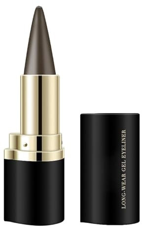 Brauner Gel-Eyeliner – wasserfester Eyeliner-Stift | Langanhaltender wasserfester Gel-Eyeliner | 3,6 g hochpigmentiertes, multifunktionales Augen-Make-up für einen natürlichen und kräftigen Look