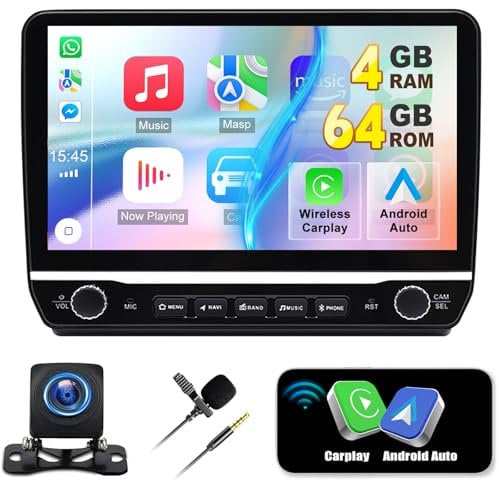 4G+64G Autoradio für Fiat Ducato/Peugeot Boxer/Citroen Jumper 2006-2022 mit Carplay Android Auto Navi, Android 13 Autoradio mit 10 Zoll Bildschirm,Bluetooth Mirror Link WiFi FM/RDS HIFI+Rückfahrkamera