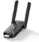 NEWFAST WiFi 7 WLAN Stick für PC,BE6500 USB WLAN Adapter PC,Tri-Band（6G/5G/2.4G） WiFi 7 Adapter mit 2x5dBi Hochgewinn Antennen für Gaming/8K-Streaming,4K-QAM,WPA3,Ultra-Low-Latency,for Windows 11/10