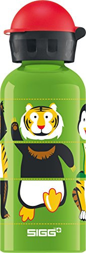 SIGG Zoo Twister Kinder Trinkflasche, schadstofffreie Kinderflasche mit auslaufsicherem Deckel, federleichte Trinkflasche aus Aluminium, 0.4l