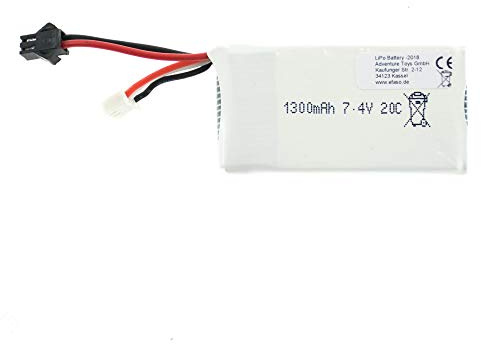 efaso PowerAkku 7,4V 1300mAh Li-Po HBX Stecker Ural B-36 Ural B36 1:16 Militär LKW Passend für Amewi 22371