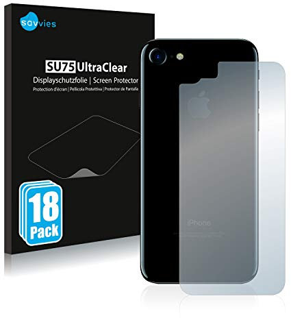 Savvies 18 Stück Schutzfolie für Apple iPhone 7/8 / SE 2 2020 Rückseite (gesamte Fläche) Displayschutz-Folie Ultra-Transparent