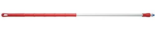 Limpiado Besenstiel Stiel Ergonomisch HACCP IFS Lebensmittelecht aus Aluminium und Polypropylen Griff SixSafe Stielverbindung in 11 Farben - 650 mm - rot