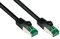 Good Connections® Câble patch haut de gamme catégorie 6A pour l'extérieur - Protection IP66-10 Gigabit - S/FTP, PiMF - 500 MHz - Pour l'extérieur - Résistant aux UV et à l'eau - Noir