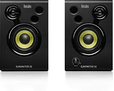 HERCULES DJ Monitor 32, Coppia di Altoparlanti Attivi per Monitoraggio da 15 watt RMS Ciascuno