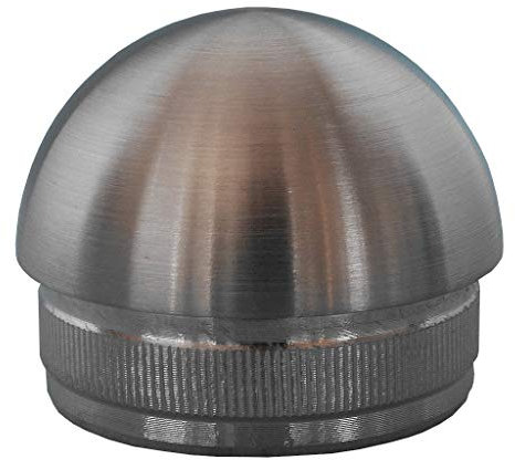 Endkappe halbrundt für 33,7 x 2 mm Rohr Stopfen Deckel Verschluß Geländer Abschlussdecke