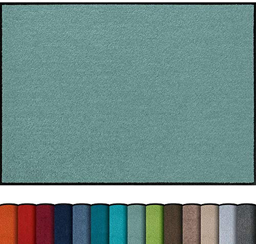 Erwin Müller Fußmatte Mainz, Schmutzfangmatte, Sauberlaufmatte Uni Jade Größe 40x60 cm - rutschfest, pflegeleicht, für Fußbodenheizung geeignet (weitere Farben, Größen)