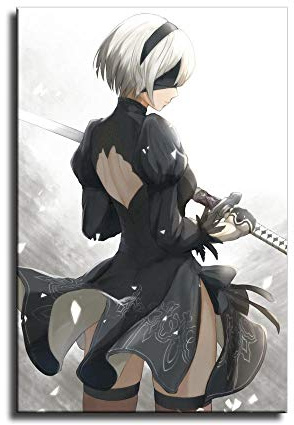 hình nier Automata Leinwand-Kunst-Poster und Wand-Kunstdruck, modernes Familienschlafzimmerdekor-Poster
