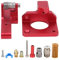 3D Drucker Extruder Kit, Aluminium Dual Extrusion Upgrade Kit für Ender-3/CR-10S PRO Original Rotes Extruderantriebszufuhr Druckerzubehör