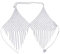 Körperkette Brustkette Glitzernde Strassfransen-BH-Kette Kristall-Bikini-Brust-Schmuck-Dessous Body Chain Frau Sexy Nachtclub-Kleidung (Silber)