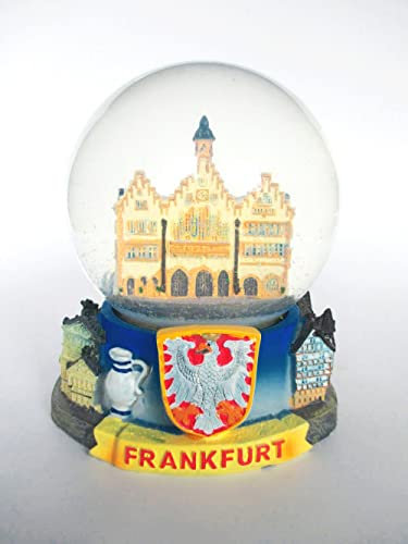 Frankfurt Schneekugel XL Römer Skyline Snowglobe Germany Souvenir