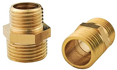 ezqnirk 1PCS Pipe en Laiton Adaptateur de coupleur de mamel,1/4-3/8