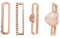 ULTECHNOVO Uhrenarmband Charms, 4 Stück Metall Uhrenarmband Dekorative Ringe Schlaufen Armband Charms Kompatibel Mit Smartwatch Series 7 6 5 4 3 2 1 Silikon