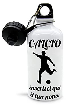 Mr. Gadgets Botella personalizable con nombre varios modelos-Sport- Adulto 500 ml (fútbol hombre)