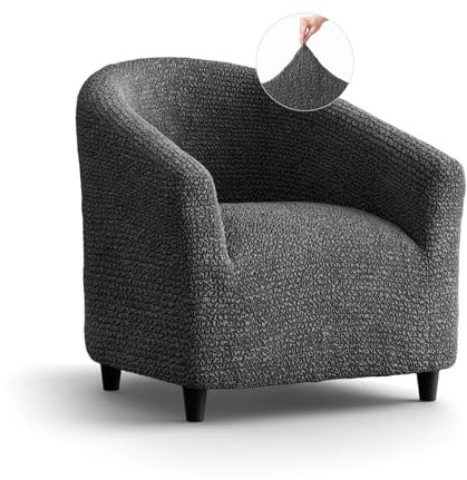 PAULATO - Housse Fauteuil Cabriolet en Microfibre, Tissu biélastique Résistant aux Rayures Lavable en Machine, Technologie Brevetée WavyTech et Certification Oeko-TEX - Made in Italy Anthracite