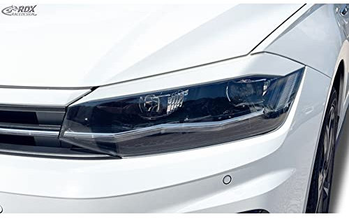 RDX Racedesign Scheinwerferblenden kompatibel mit Volkswagen Polo (AW) 2017- (ABS)