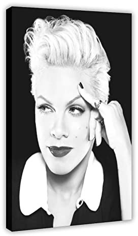 RIPEX Singer P!NK Leinwand-Poster, Schlafzimmer, Dekoration, Sport, Landschaft, Büro, Raumdekoration, Geschenkrahmen, 60 x 90 cm