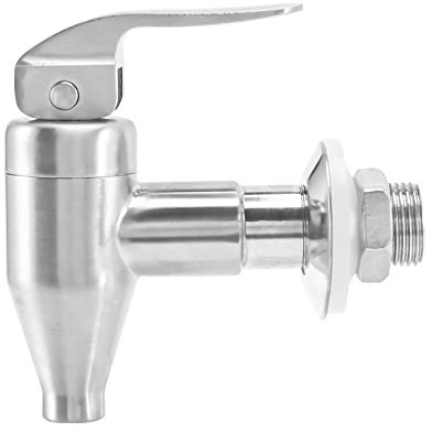 Bzwyonst Grifo de repuesto para dispensador de bebidas, acabado de acero inoxidable, grifo de repuesto para dispensador de agua, se adapta filtros de gravedad