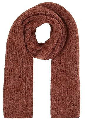 TOM TAILOR Damen 1037733 Schal mit Rippstruktur, 30337-raisin, OneSize