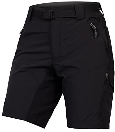 Endura Women's Hummvee Shorts with Liner | Detatchable Liner | Urban and Trail Shorts | Padded Comfort | Cargo Storage | Clickfast, Black, XXS