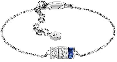 Emporio Armani Armband für Frauen, Sterling Silber Komponenten Armband, Länge: 150mm+30mm, Breite: 10mm, Höhe: 5.5mm, EG3580040