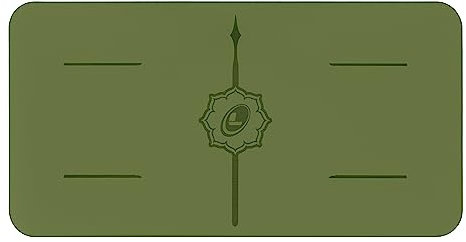 LIFORME Yoga Pad - Umweltfreundliches und Rutschfestes Yoga-Kniepolster, Ellbogen und Hände - Biologisch Abbaubare und Krifffeste Grip-Yoga-Matte Mit dem Einzigartigen Ausrichtungssystem (Olive)