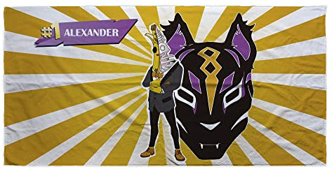 LolaPix Fortnite Handtuch. Personalisierte Geschenke. Strand-/Poolhandtuch Personalisierte Handtücher mit Namen. Verschiedene Größen. Fortnite Banane