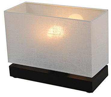 alfalux Tischlampe JLN1WED aus Holz Retro Nachttischlampe für Schlafzimmer Babyzimmer Wohnzimmer Kaffeetisch (WEIß)