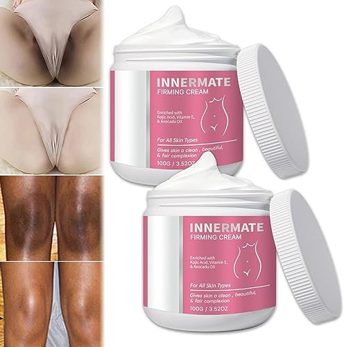 2 Stück Liascy Innermate Aufhellungscreme, Hautaufhellungscreme für Den Intimbereich, Creme zur Korrektur Dunkler Flecken, für Körper, Bikini und Empfindliche Bereiche