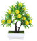 Tainrunse Bonsai aus künstlichem Orange, realistischer künstlicher Orangenbaum, langlebig, Foto-Requisiten, Zitronengelb