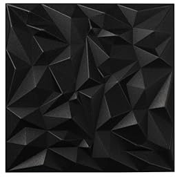 Nord Plus - Wandpaneele aus Styropor 3D Paneele für Decke Dekor Wandverkleidung Paneele (Schwarzer Kristall, 24)