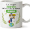 MUGFFINS Tazas Personalizadas para AZAFATA mujer - En Español - Eres Mejor del Mundo - 11 oz / 330 ml - Regalo Personalizable original y divertido