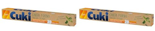 Cuki Carta Forno Naturale, 33 x 38cm, 20 Fogli (Confezione da 2)